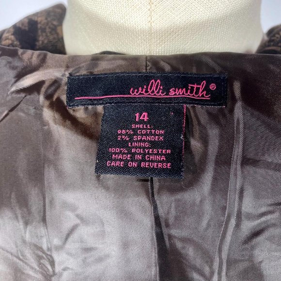 Willi Smith Brown Corduroy Two-Button Blazer Sz 14 - Picture 10 of 11